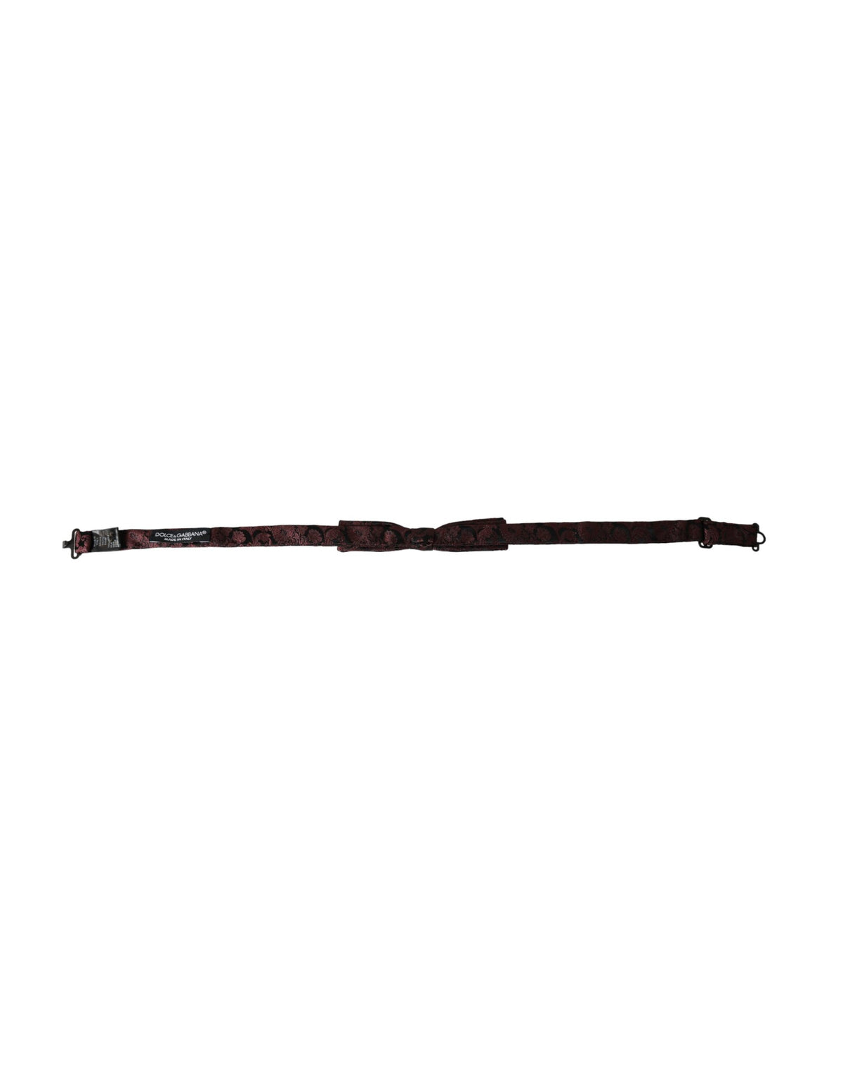 Nœud papillon ajustable en soie à fleurs marron Dolce &amp; Gabbana pour homme