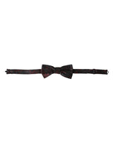 Nœud papillon ajustable Dolce &amp; Gabbana pour homme, motif floral rouge et noir