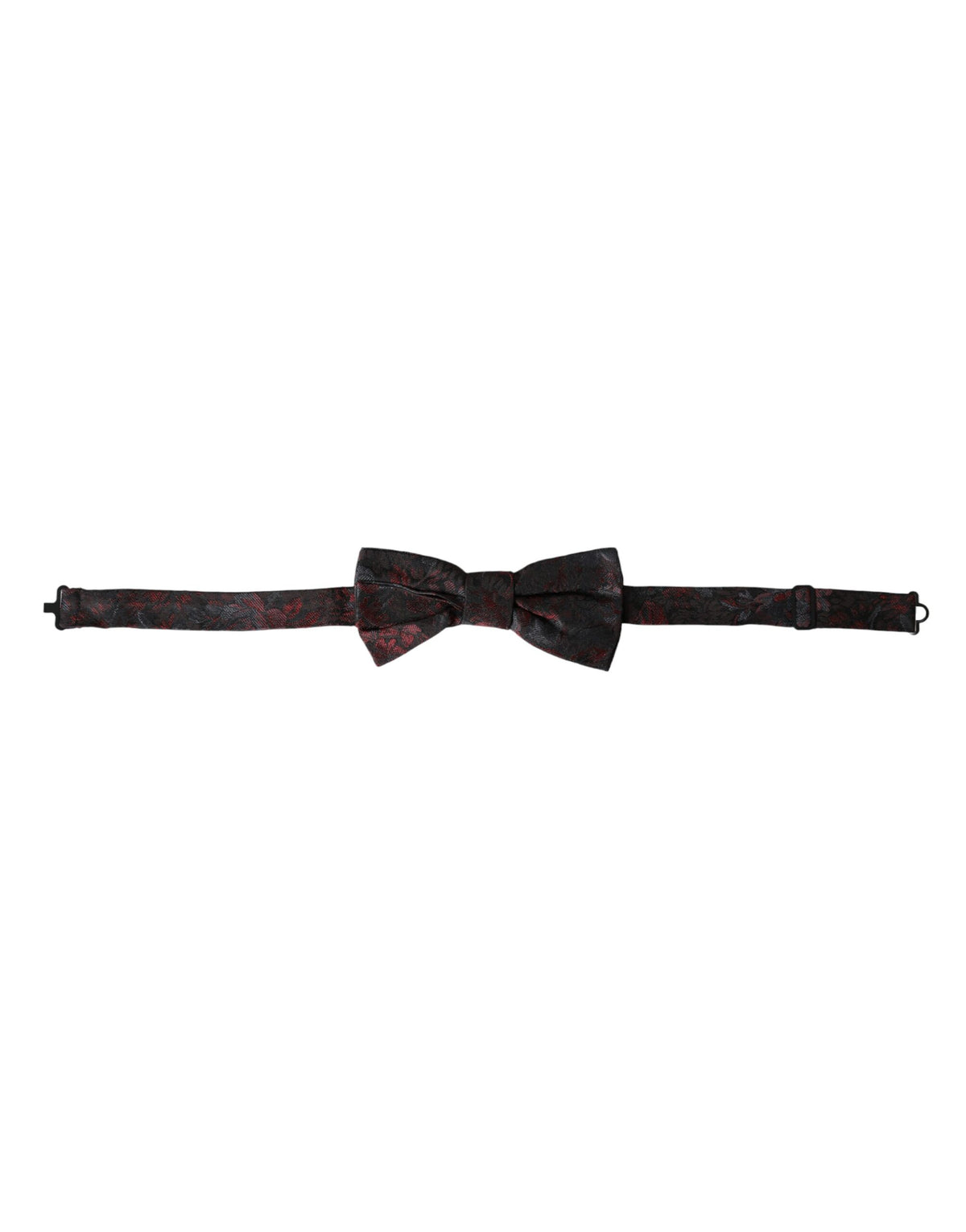 Nœud papillon ajustable Dolce &amp; Gabbana pour homme, motif floral rouge et noir
