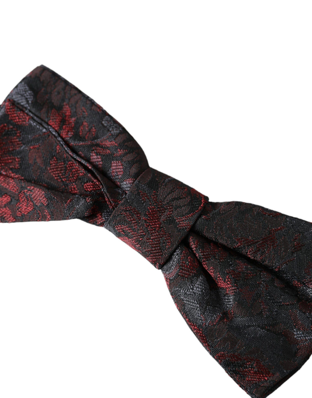 Nœud papillon ajustable Dolce &amp; Gabbana pour homme, motif floral rouge et noir