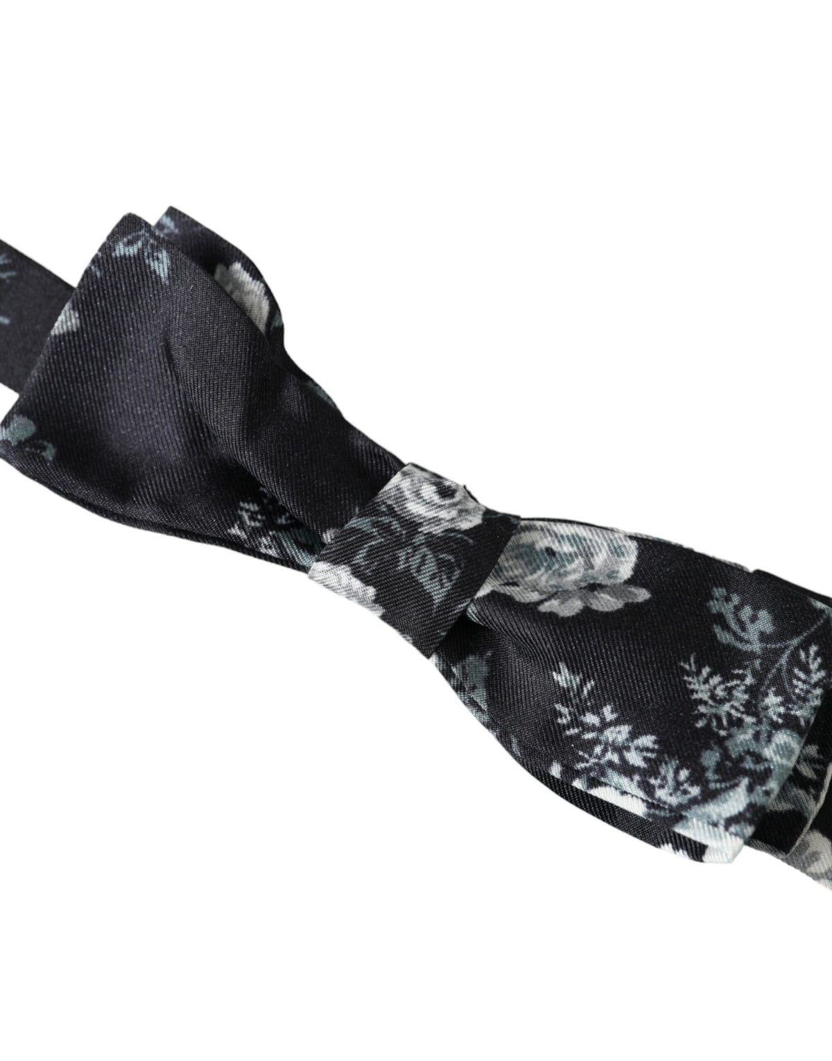 Nœud papillon ajustable Dolce &amp; Gabbana pour homme, motif floral noir fantaisie