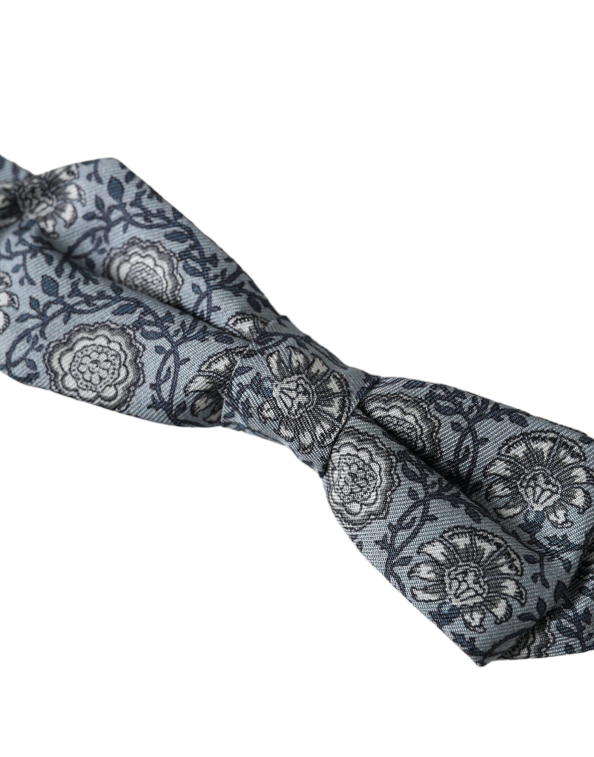 Nœud papillon ajustable en soie grise à motifs Dolce &amp; Gabbana pour homme
