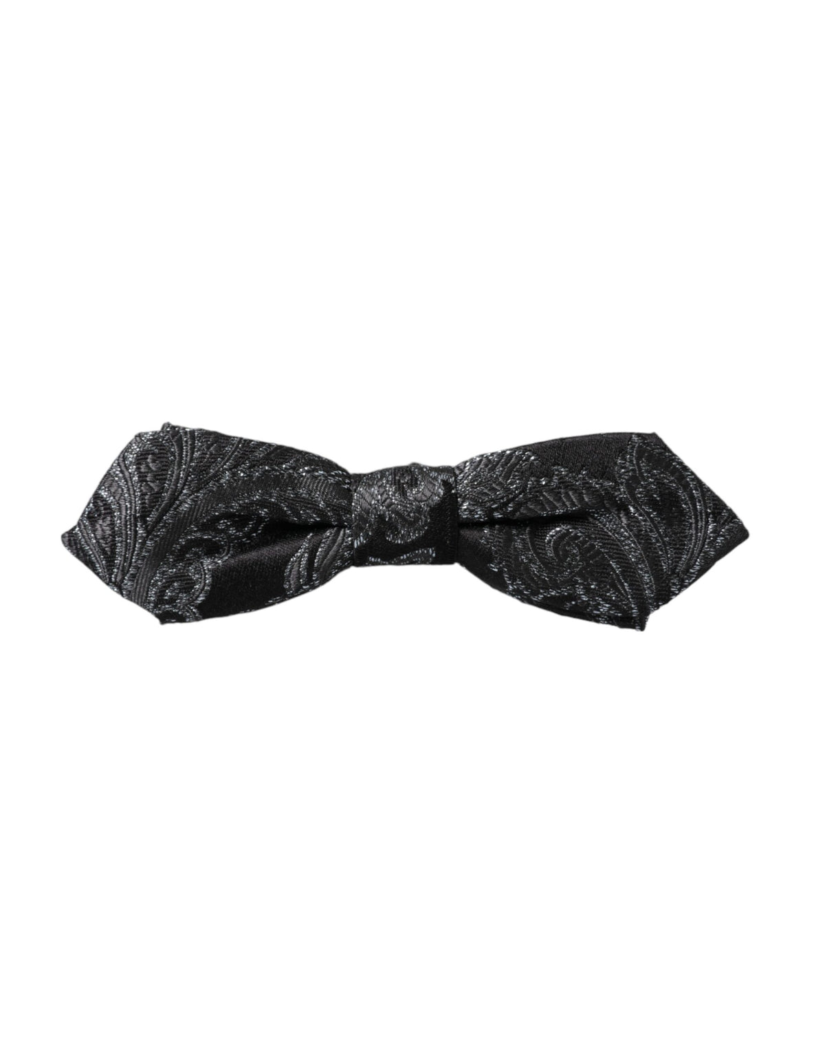 Nœud papillon ajustable en jacquard de soie noir Dolce &amp; Gabbana pour homme