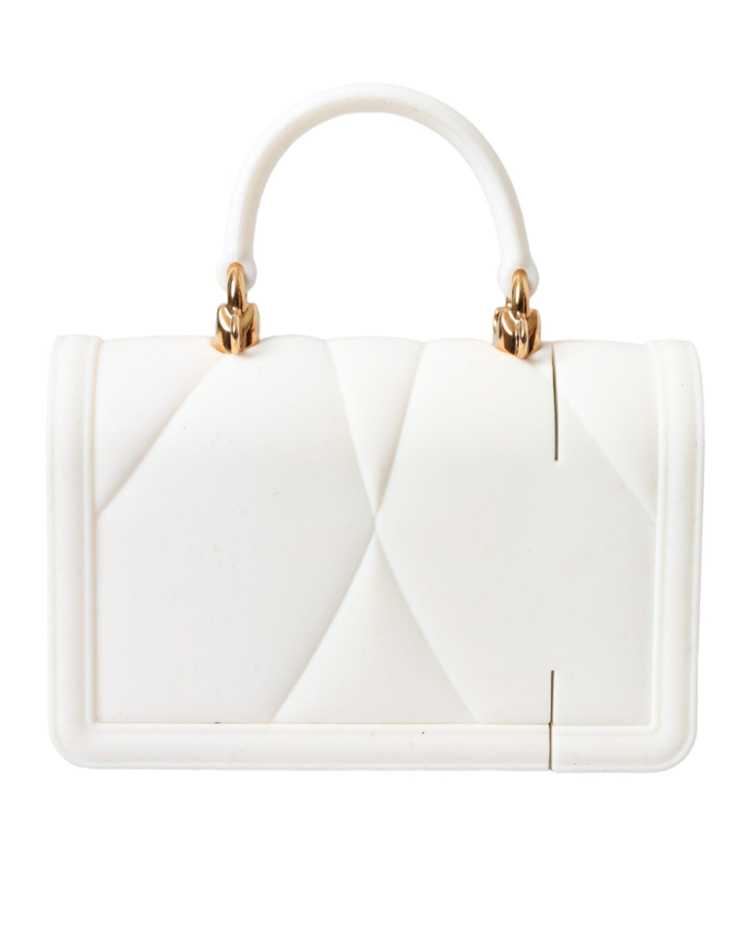 Dolce & Gabbana Witte Siliconen Devotion Hartvormige Handtas Airpod Case