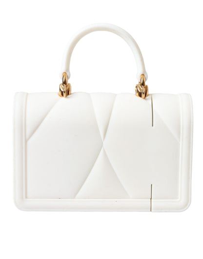 Dolce & Gabbana Witte Siliconen Devotion Hartvormige Handtas Airpod Case