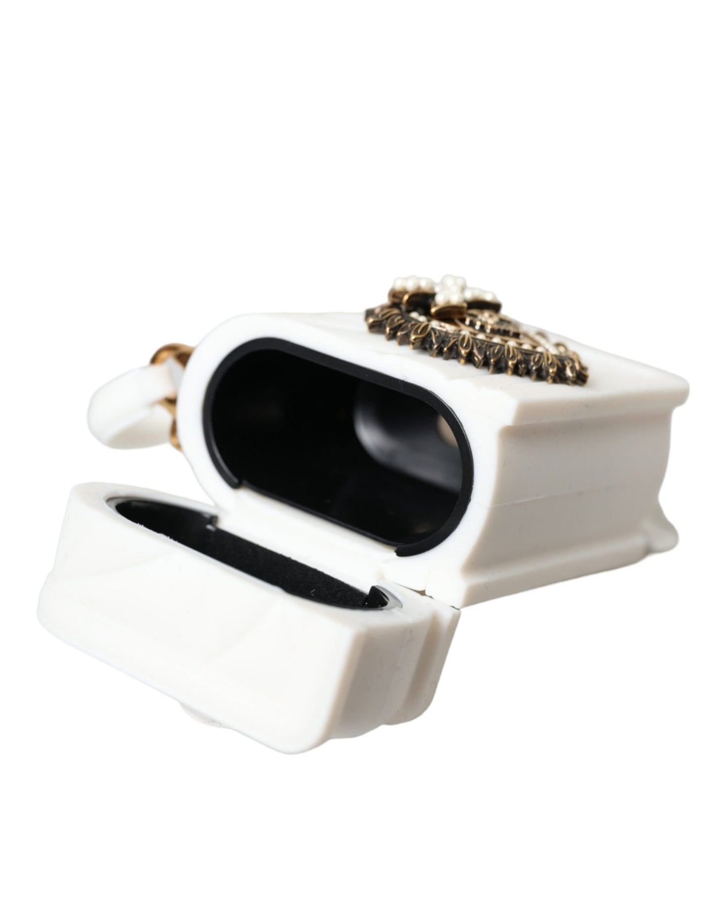 Dolce & Gabbana Witte Siliconen Devotion Hartvormige Handtas Airpod Case