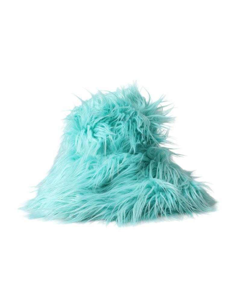 Chapeau Bucket en Fourrure Verte Menthe pour Femmes - Dolce & Gabbana