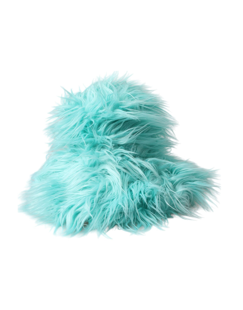 Chapeau Bucket en Fourrure Verte Menthe pour Femmes - Dolce & Gabbana