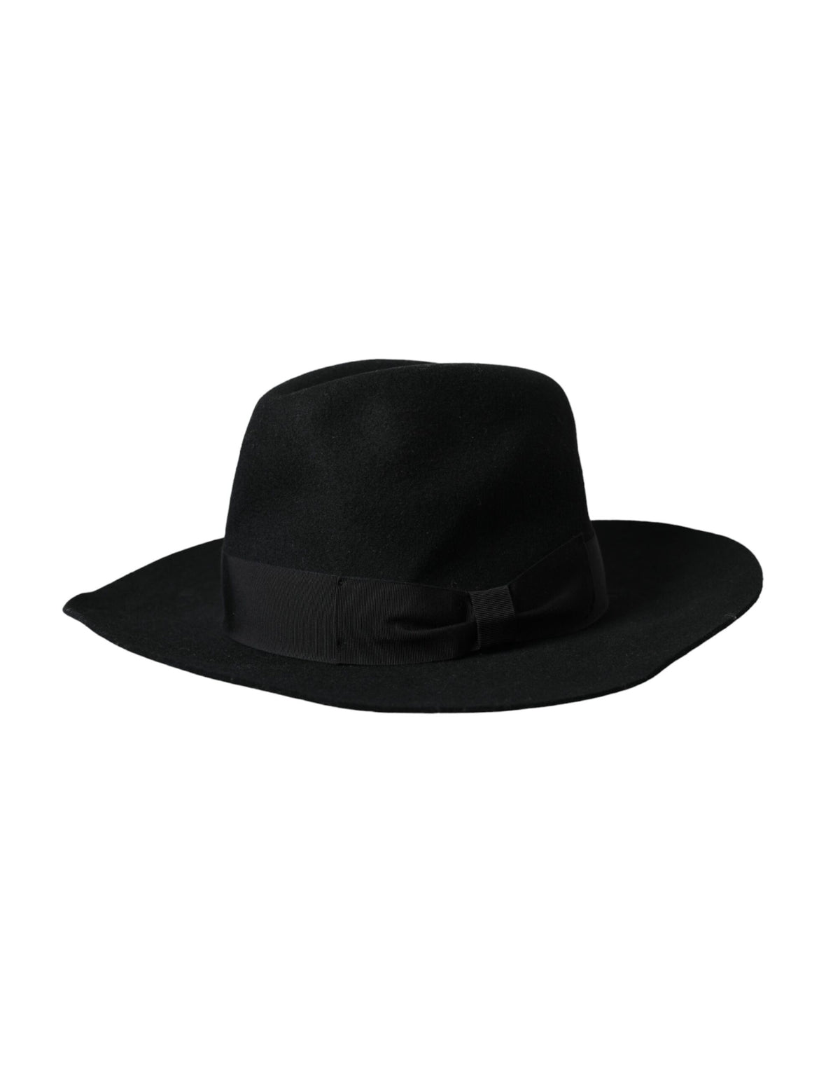 Dolce & Gabbana Black Rabbit Fedora Trilby Hat for Women