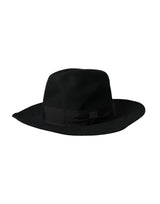 Dolce & Gabbana Black Rabbit Fedora Trilby Hat for Women