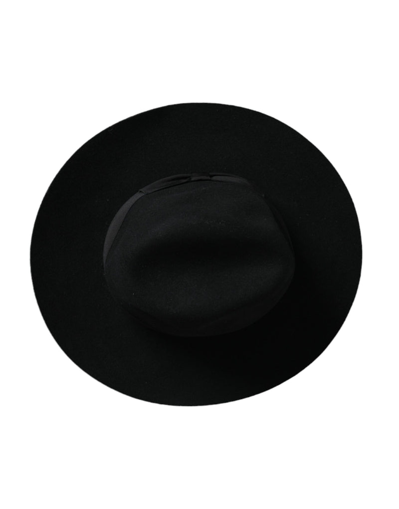 Dolce & Gabbana Black Rabbit Fedora Trilby Hat for Women