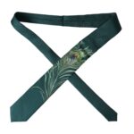 Cravate ajustable pour homme Dolce &amp; Gabbana en soie imprimée verte 100 %