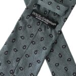 Dolce &amp; Gabbana Groene 100% Zijden Gedessineerde Verstelbare Heren Stropdas