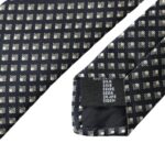 Cravate ajustable noire Dolce &amp; Gabbana pour homme, 100 % soie, à motifs