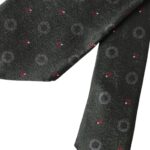 Cravate ajustable fantaisie 100 % soie gris foncé Dolce &amp; Gabbana pour homme