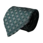 Cravate ajustable en soie verte avec logo Dolce &amp; Gabbana pour homme
