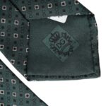 Cravate ajustable en soie verte avec logo Dolce &amp; Gabbana pour homme