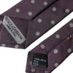 Cravate ajustable pour homme Dolce &amp; Gabbana 100 % soie violette à pois