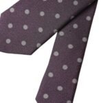 Cravate ajustable pour homme Dolce &amp; Gabbana 100 % soie violette à pois