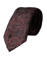 Cravate ajustable en soie à motifs bordeaux Dolce &amp; Gabbana pour homme