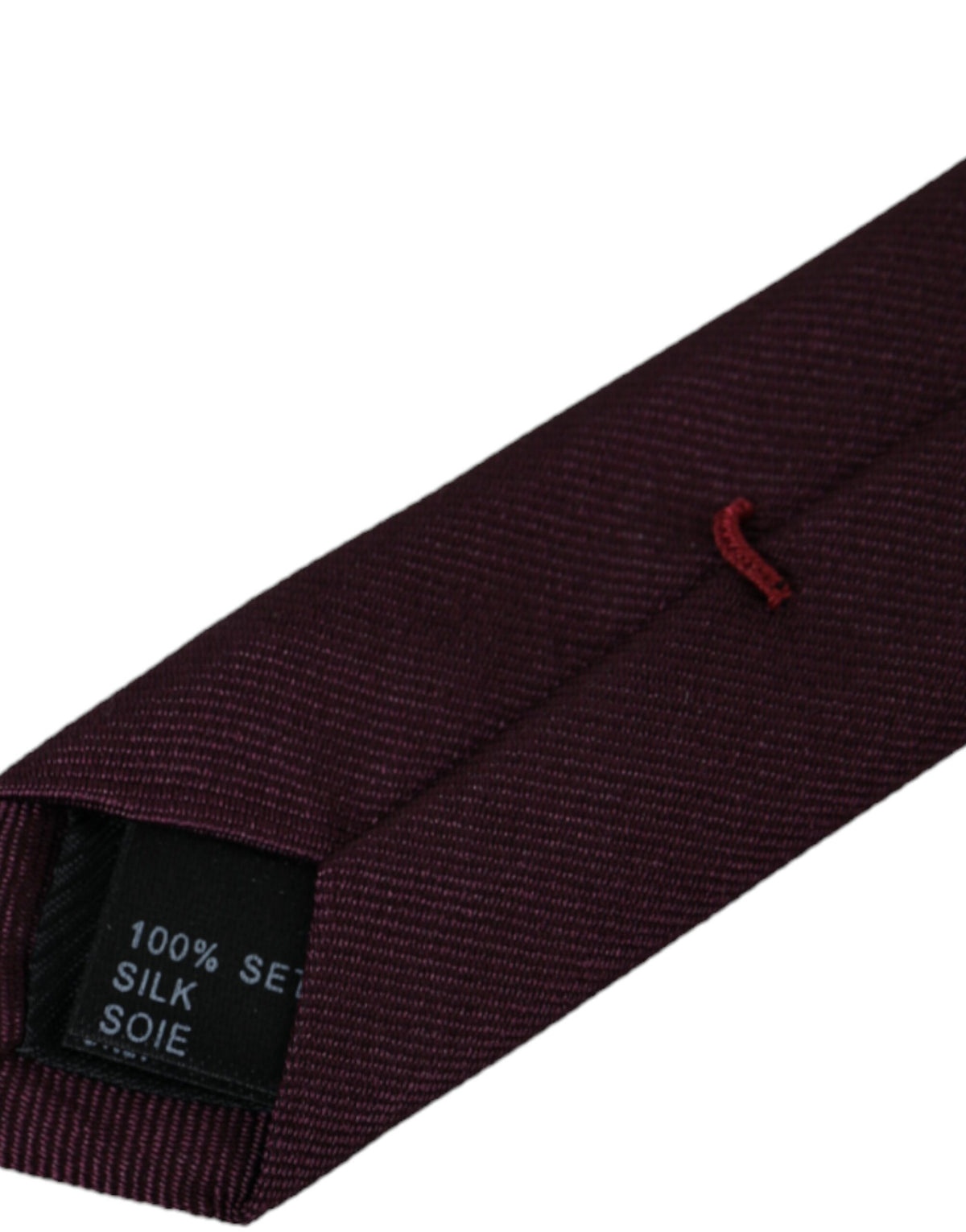 Cravate ajustable pour homme Dolce &amp; Gabbana Bordeaux unie 100 % soie