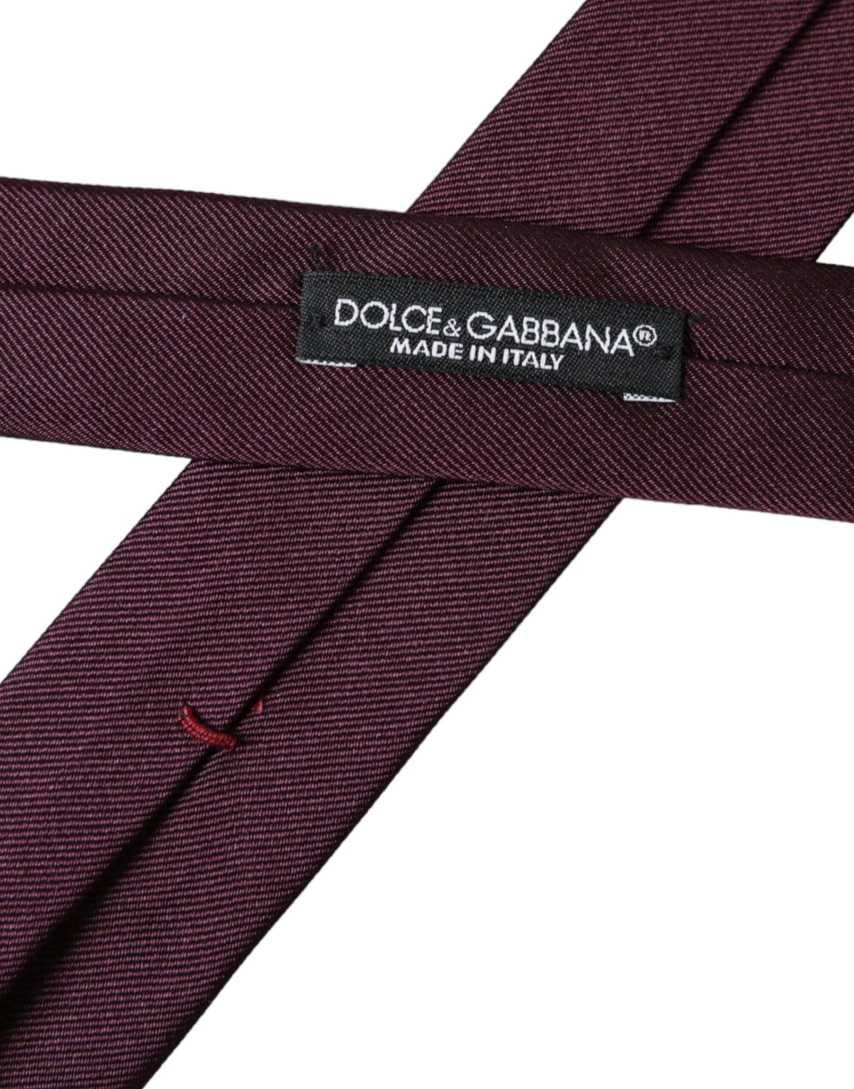 Cravate ajustable pour homme Dolce &amp; Gabbana Bordeaux unie 100 % soie