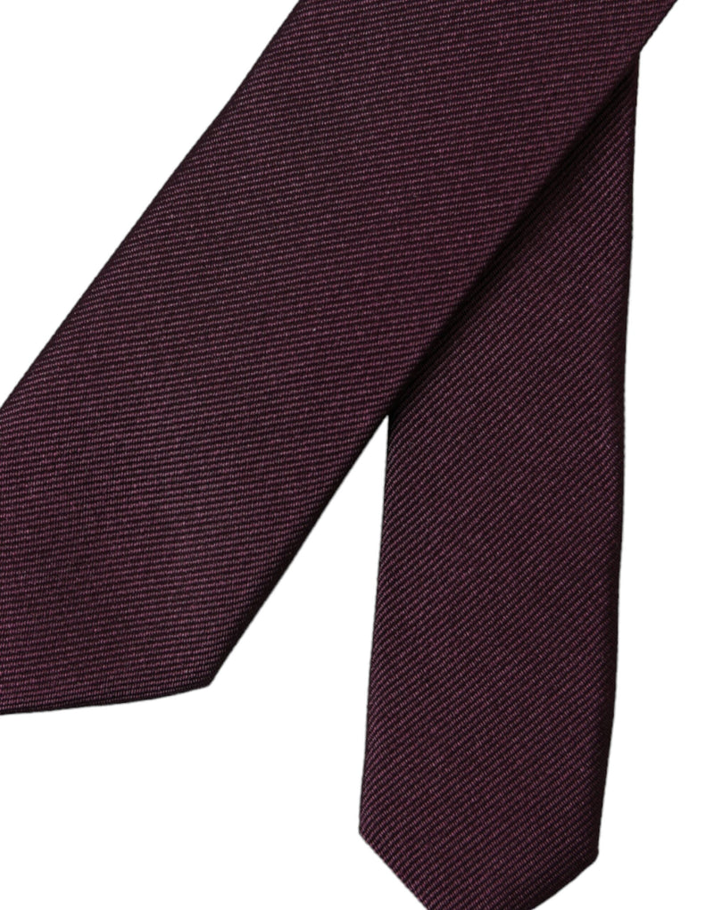 Cravate ajustable pour homme Dolce &amp; Gabbana Bordeaux unie 100 % soie