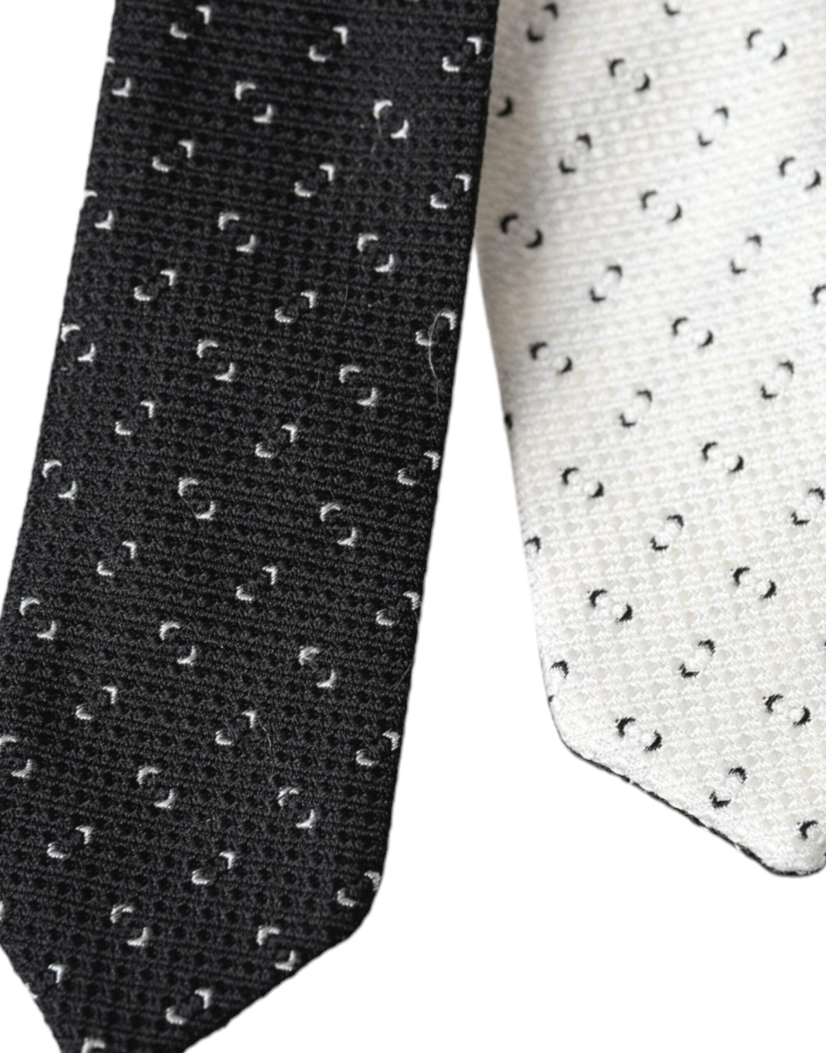 Cravate ajustable à motifs noirs et blancs Dolce &amp; Gabbana