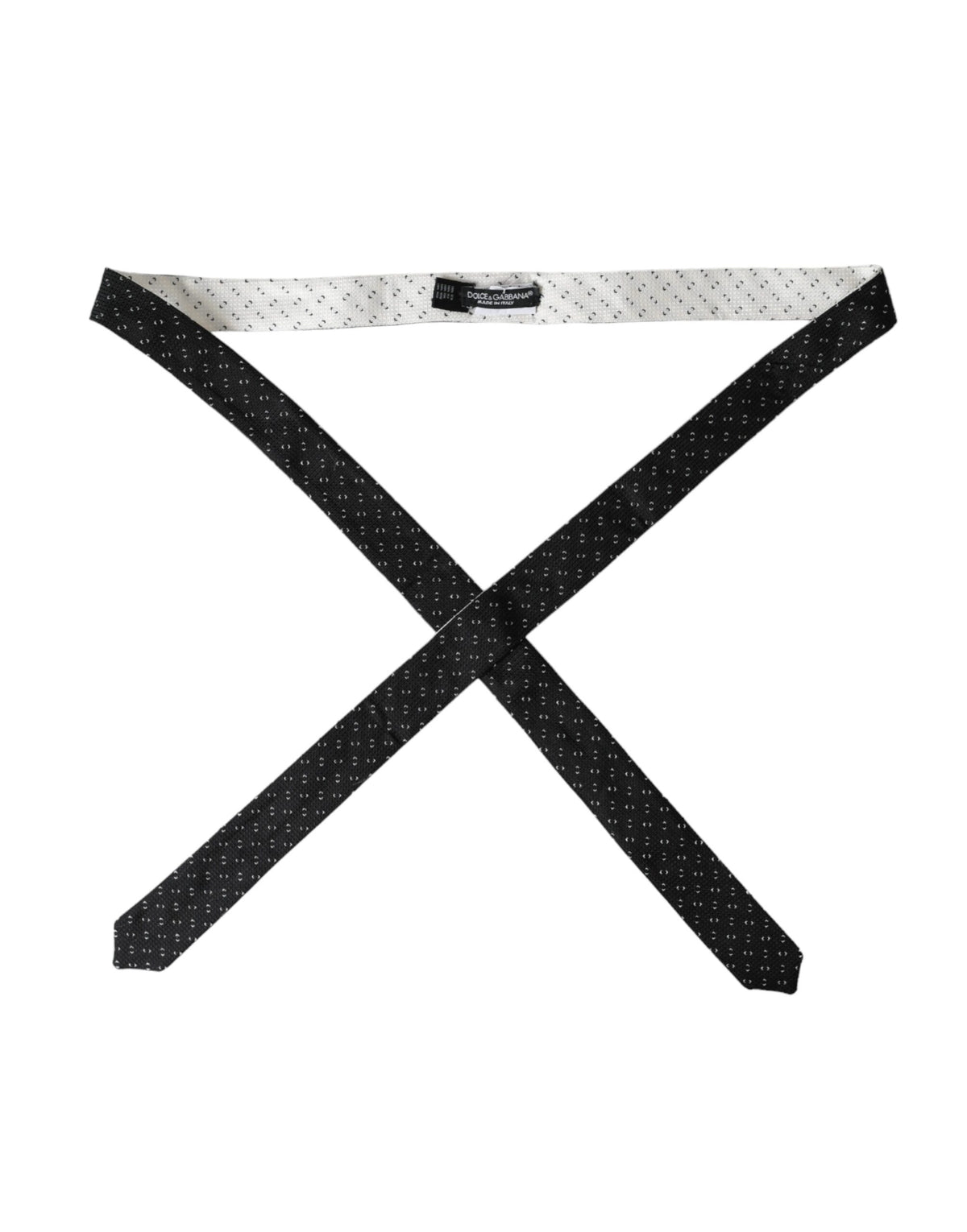 Cravate ajustable à motifs noirs et blancs Dolce &amp; Gabbana