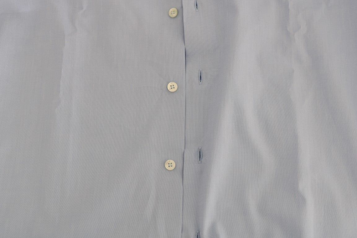 Chemise habillée Cavalli bleu clair en coton, coupe ajustée