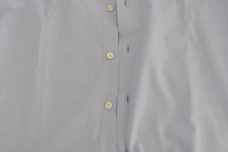 Cavalli lichtblauw katoenen slim fit overhemd