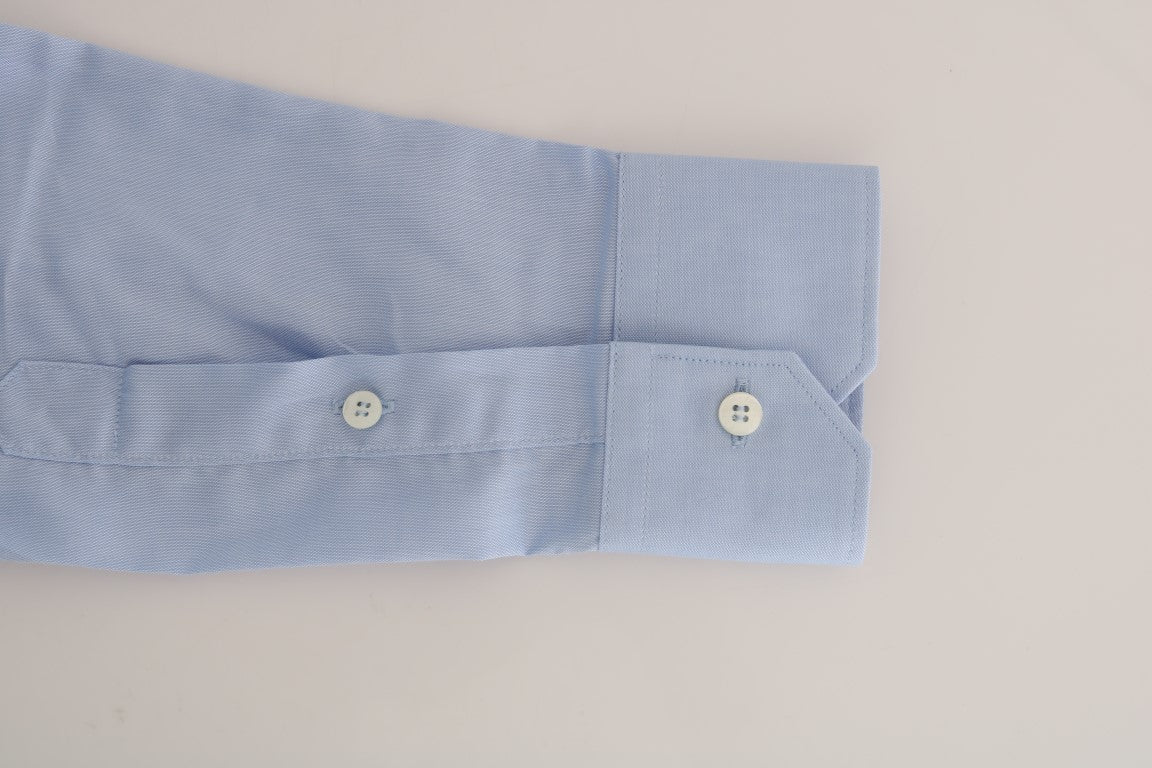 Chemise habillée Cavalli bleu clair en coton, coupe ajustée