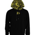 Sweat à capuche en coton noir avec logo Dolce &amp; Gabbana