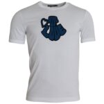 T-shirt blanc à manches courtes et col rond Dolce &amp; Gabbana "King Of Love"