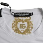 T-shirt blanc en coton à manches courtes et col rond de Dolce &amp; Gabbana