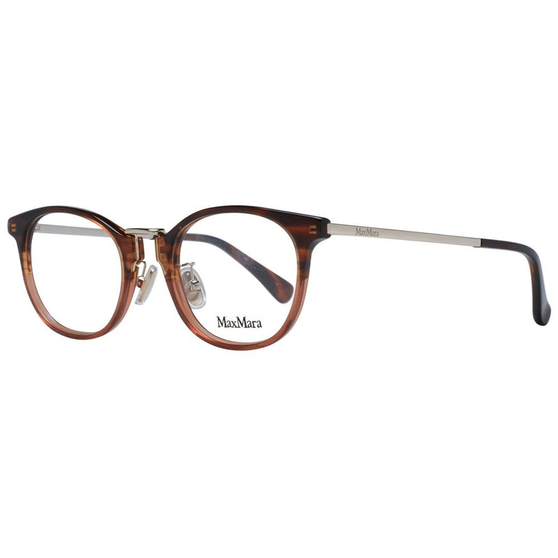 Max Mara Brown Women Glasses Frame - Chic Round Eyewear