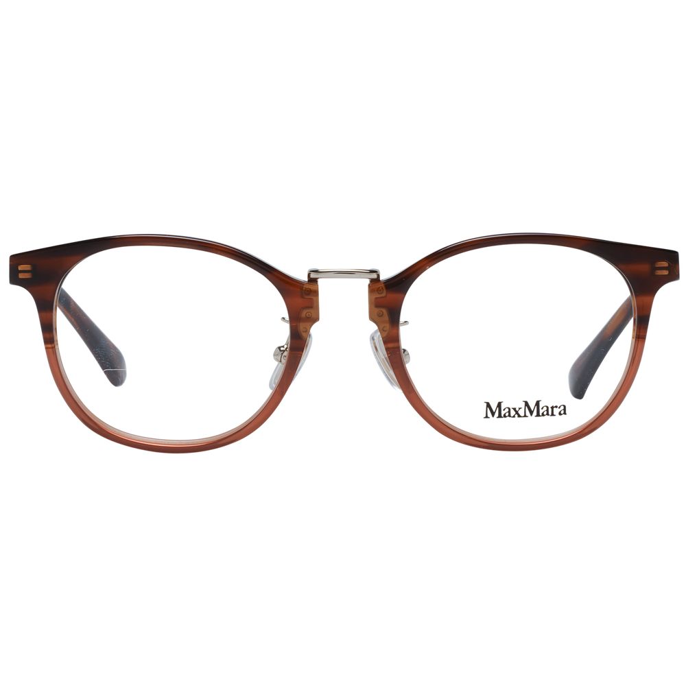 Max Mara Brown Women Glasses Frame - Chic Round Eyewear