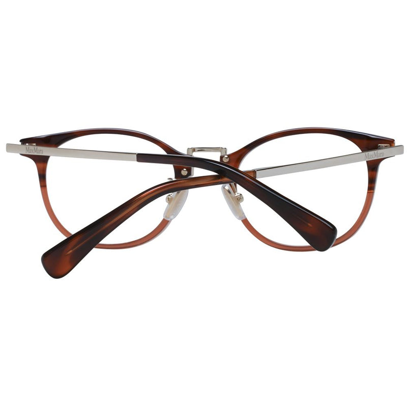 Max Mara Brown Women Glasses Frame - Chic Round Eyewear