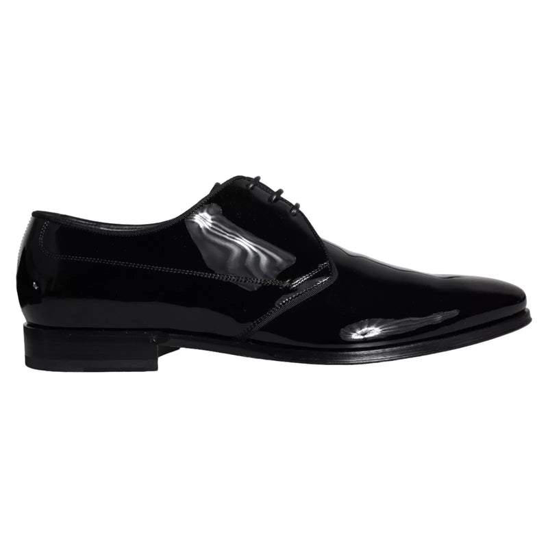 Dolce & Gabbana Derby en Cuir de Veau Noir pour Hommes