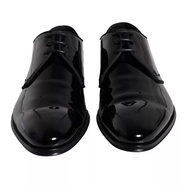Dolce & Gabbana Derby en Cuir de Veau Noir pour Hommes