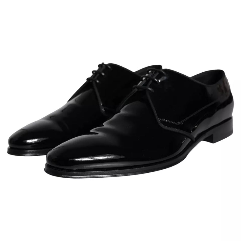 Dolce & Gabbana Derby en Cuir de Veau Noir pour Hommes