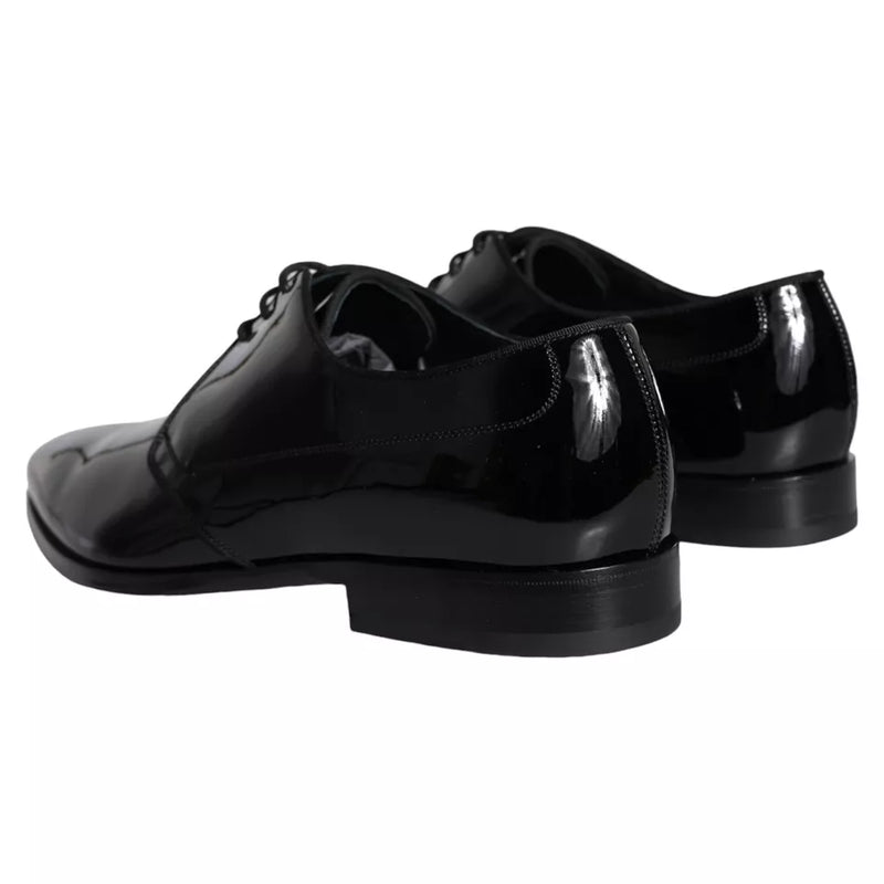 Dolce & Gabbana Derby en Cuir de Veau Noir pour Hommes