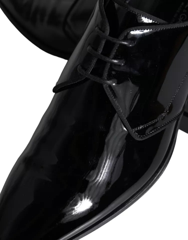 Dolce & Gabbana Derby en Cuir de Veau Noir pour Hommes