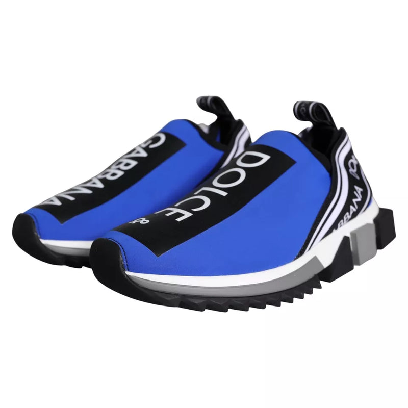 Dolce & Gabbana Blue Logo Low Top Sorrento Sneakers