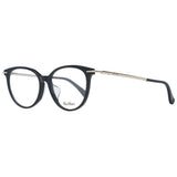 Max Mara Black Women Glasses Frame - Elegant Round Design
