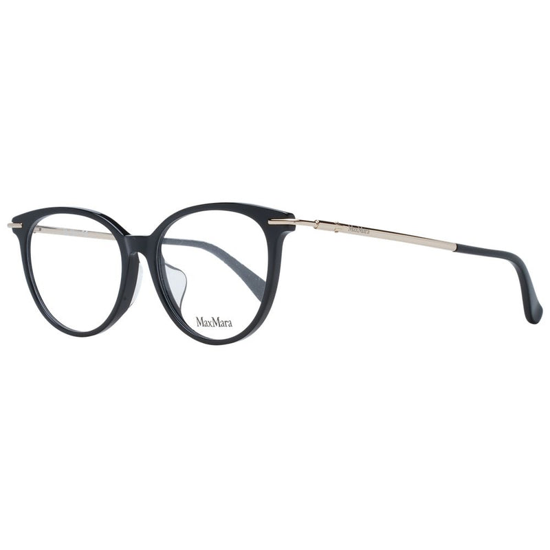 Max Mara Black Women Glasses Frame - Elegant Round Design