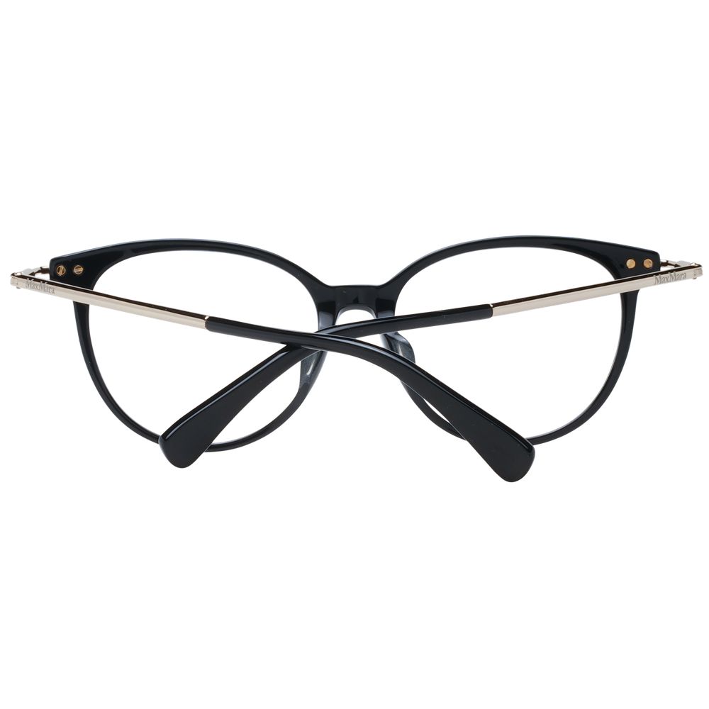 Max Mara Black Women Glasses Frame - Elegant Round Design