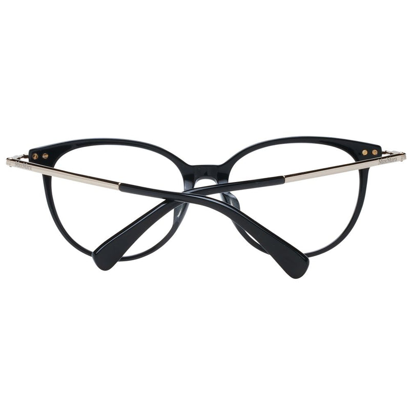 Max Mara Black Women Glasses Frame - Elegant Round Design