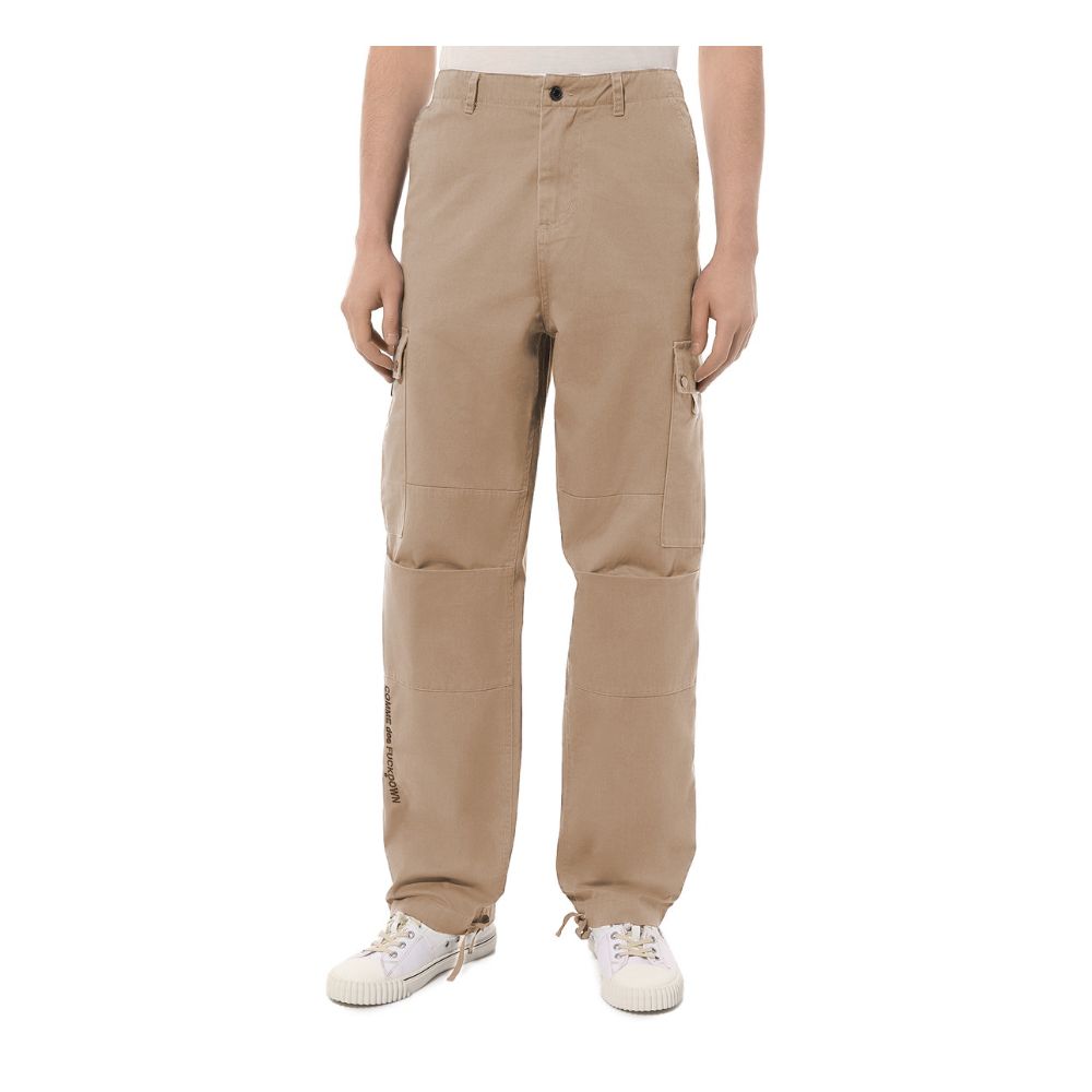 Comme Des Fuckdown Beige Cotton Men Cargo Trouser