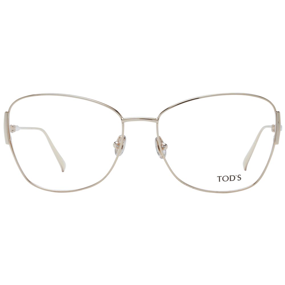Tod's Gold Women Glasses Frame - Élégant Style Papillon